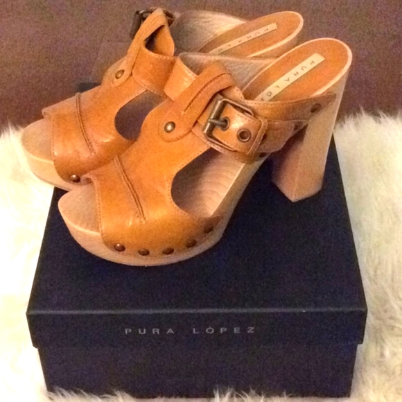 NEW ✨ PURA LOPEZ 👠 sandal mule Nude - Picture 2 of 7